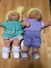 1985 Cabbage Patch Kid brother sister combo pair blond hair green eyes