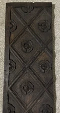 Antique carved  Wooden panel with Tudor Roses. ( Part Panel)