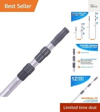 Pool Pole - Professional 12 Foot Telescoping Swimming Pool Cleaning Poles,Adj...
