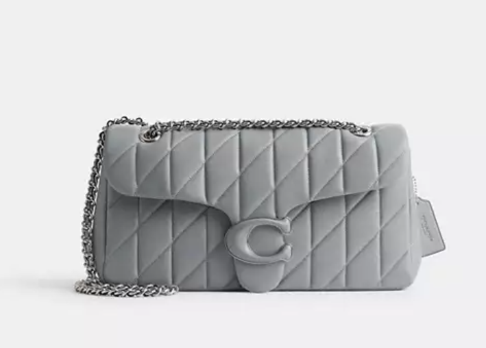【ロペ】COACH グレー ビジネスバッグ Coach Tabby 33 Quilted Nappa Leather Shoulder Bag Blue Gray CP146