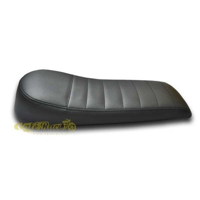Sattel Sitz Universal Motorrad Epoche Kunstleder Scrambler Brat Style Schwarz Caferacer