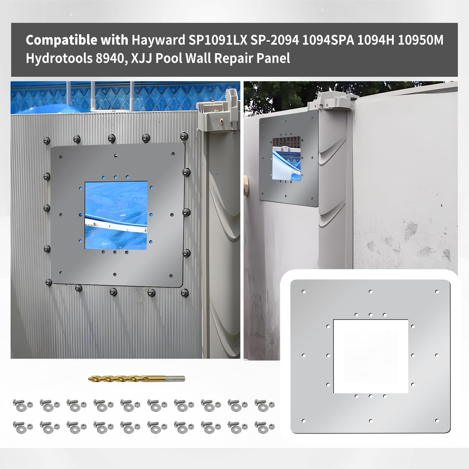 Standard Pool Skimmer Repair Kit 304 Stainless Steel 12.5" W 12" H Compatible...