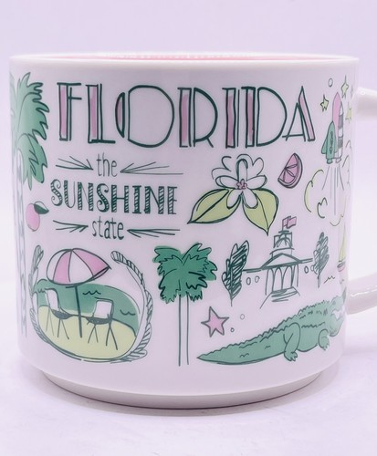 Tazza da caffè Starbucks 2021 Been There Series Across The Globe Florida 14 oz - Foto 2 di 7