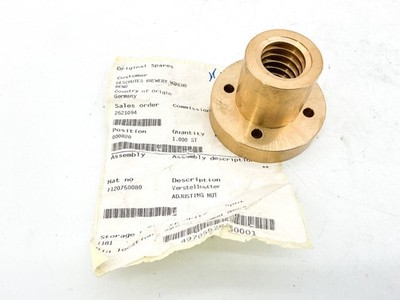 New Krones 1-120-75-008-0 Brass Adjusting Nut 1120750080 - No Box