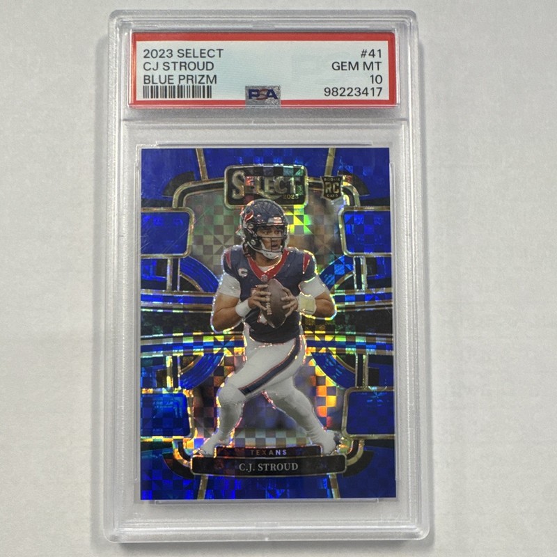 Panini 2023 Select Concourse Blue Prizm C.J. Stroud Texans #41 /199 PSA 10