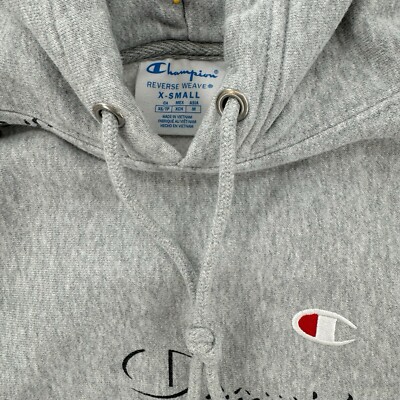 Champion Reverse Weave Sweatshirt Mens XS Gray All Over Print
