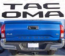 Tailgate Insert Tailgate Letters fits 2016-2020 Toyota Tacoma (Black ABS)