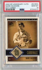 Mark Mcgwire 2002 Upper Deck SP Legendary Cuts Game Used Bat PSA 10 Cardinals