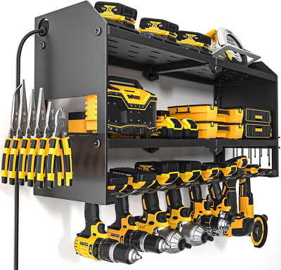 #ad Power Tool Organizer with Charging Station Wall Mount Cordless Drill and Batter $155.99