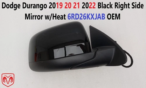 Dodge Durango 2019 20 21 2022 Black Right Side Mirror w/Heat 6RD26KXJAB OEM
