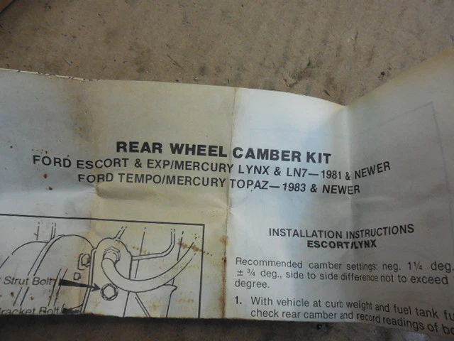 Kit de inclinación de rueda trasera #K8358 - Se adapta a Ford, Mercury 81-94 H144  Foto 2 de 3