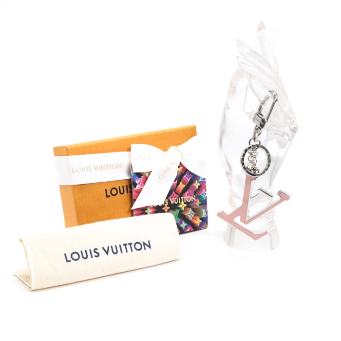 LOUIS VUITTON LV Capucines M63079 Bag Charm Key Holder Silver Pink  
