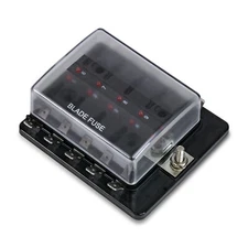 12 - 30V DC 10 Way 100A ATC/ATO Blade Fuse Box Block for Automotive Auto Marine