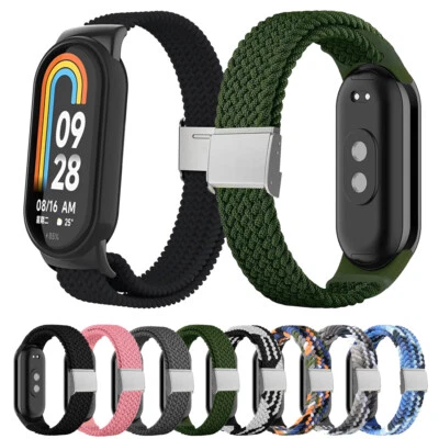 MITCOMM Nylon Armband Für Xiaomi Smart Band 8 Ersatz Strap Stahlschnalle Uhrenarmband
