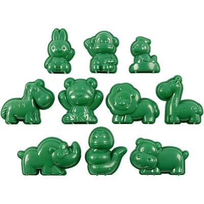 10 x Zootiere Gießformen Sandton verschiedene Kunststoff Modellieren Formen