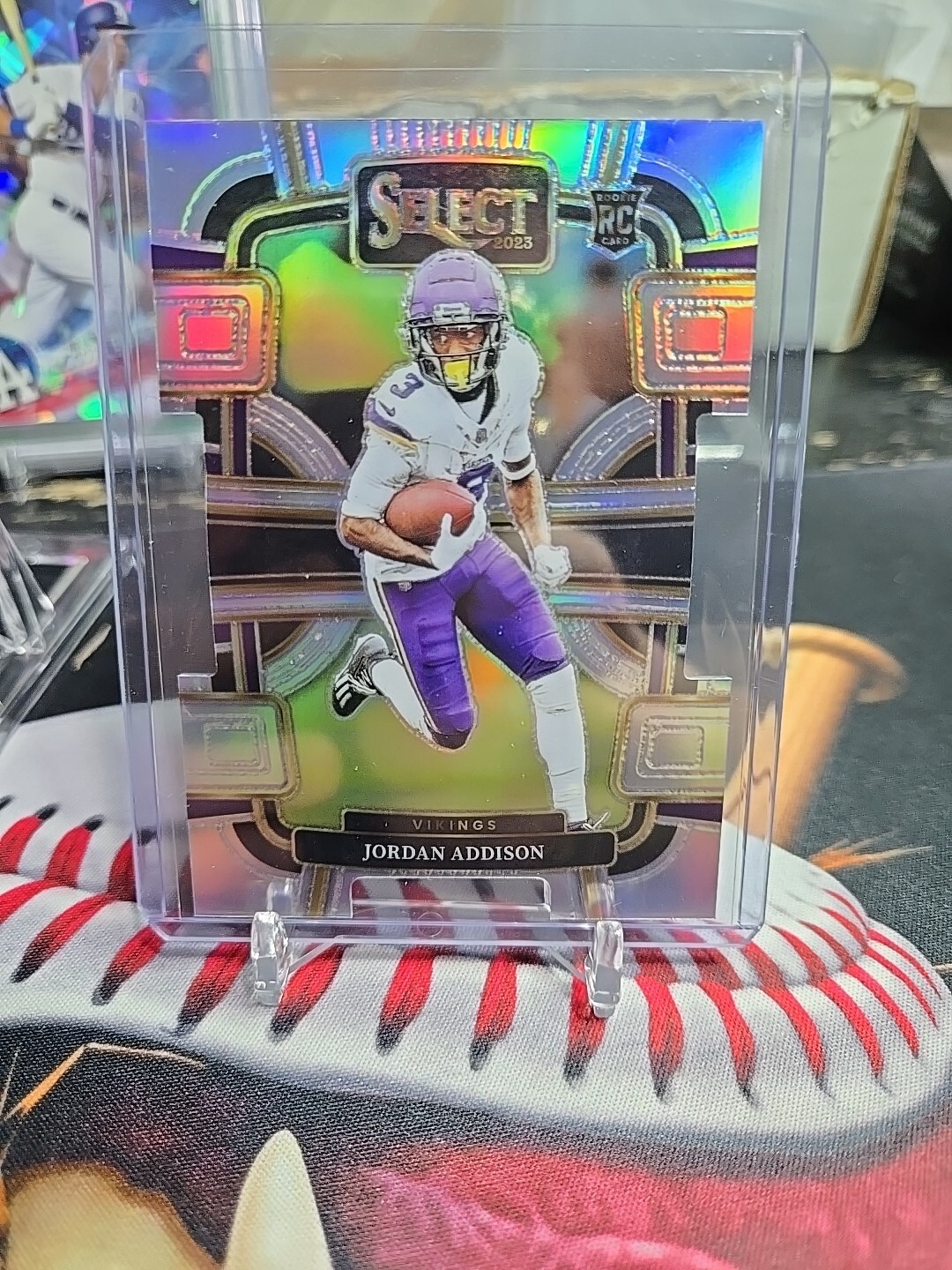 2023 Select Jordan Addison Rookie Die Cut Silver Prizm Concourse Vikings