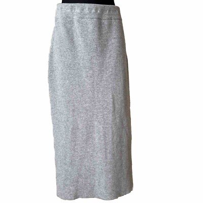 MARC O POLO Strickrock Wolle Gr.M Grau Hell Warm Casual-Look Kaschmir Super