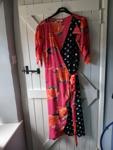 dancing leopard wrap dress, size 16 - Picture 1 of 2