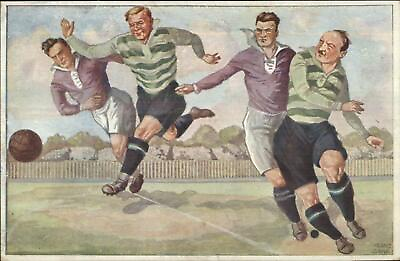 #ad Franz Danau Soccer Game Great Art Jerseys Sneakers 1930s BKWI Postcard G19 $13.99