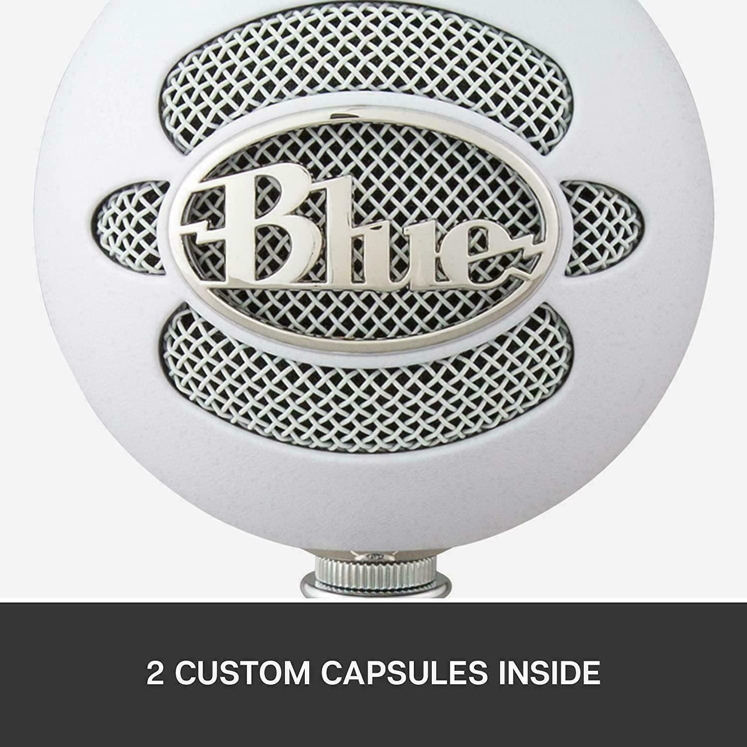 Blue Snowball USB 2 White Condensers Microphone No Stand eBay