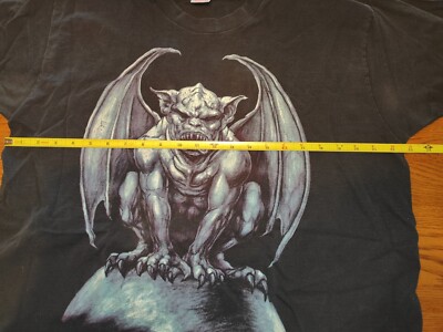 Vintage 90s Fashion Victim Gargoyle Dark Horror VTG Shirt Mens