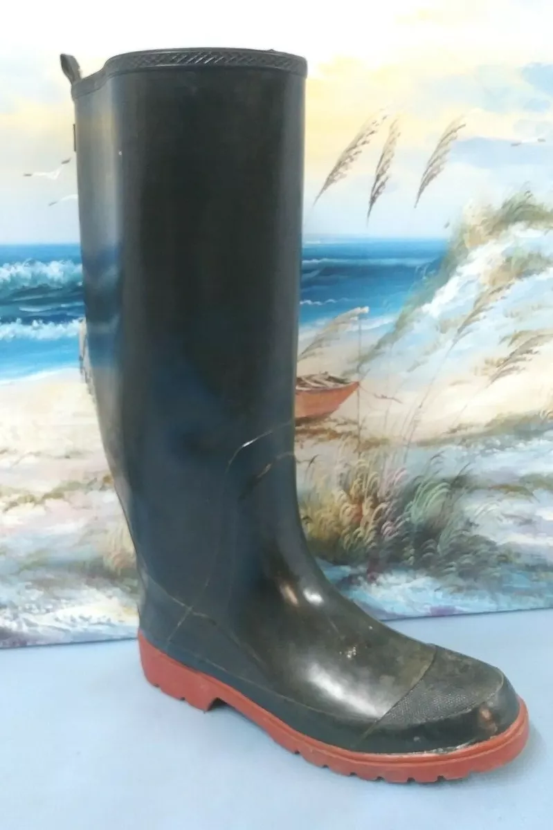 WEATHER SPIRITS Waterproof Steel Shank Rubber Safety Work Boots