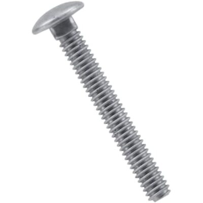 Hillman Galvanized Carriage Bolts – 1/4" X 8", 100 Count, Blunt Point, Alloy Steel, Self-Locking Round Head For Wood & Metal, Rust-Resistant