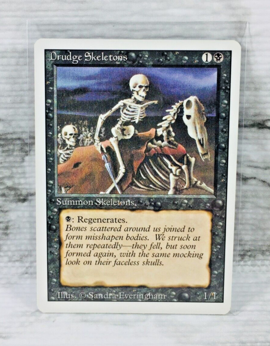 1994 MAGIC THE GATHERING (MTG) DRUDGE SKELETONS (BLACK) TCG REVISED EDITION!