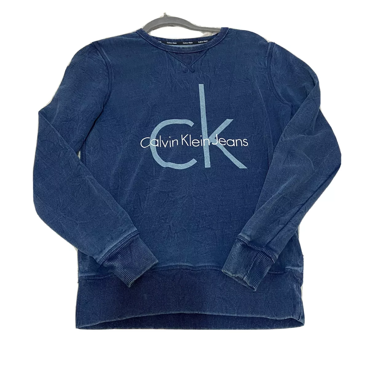 Blue calvin klein sweatshirt sale