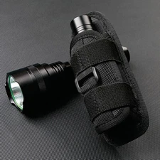 Outdoor 360 Degree Rotatable Flashlight Pouch Holster Waist Bag Belt Torch Cover