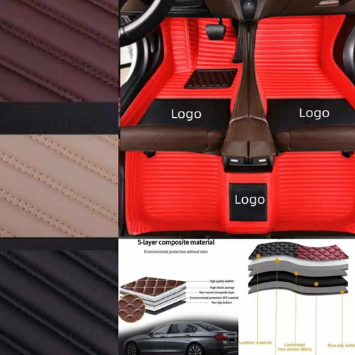 For Porsche All Models Car Floor Mats Waterproof Custom Auto Pu Leather Carpets