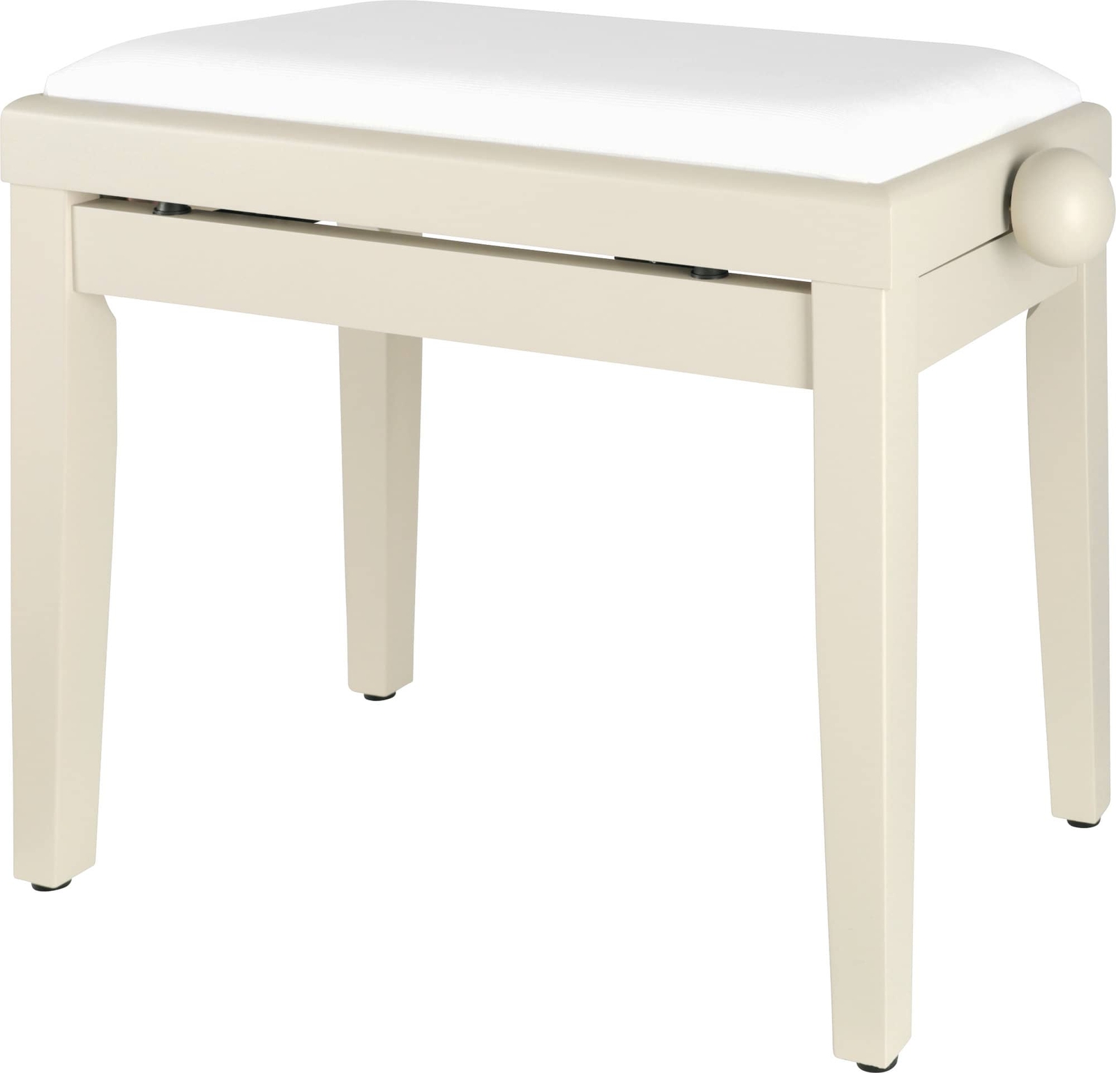Panca Pianoforte Sgabello Tastiera Panchetta Sedia Legno Regolabile Bianco Opaco