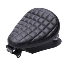 Black Soft Leather Motorcycle Spring Solo Seat Base For Harley Chopper Bobber UK