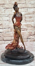 Broadway Drama Theatre Dancer Art Deco Vintage Jazz Bronze Marble Figurine Decor