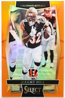 Jeremy Hill 2016 Panini Select #83 Orange Prizm SP# 6/49 - Bengals