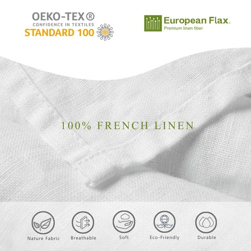 100% Pure Linen Natural Placemats 14 x 18 Inch Eco-Friendly Table Mats Set of 4 - Picture 34 of 37