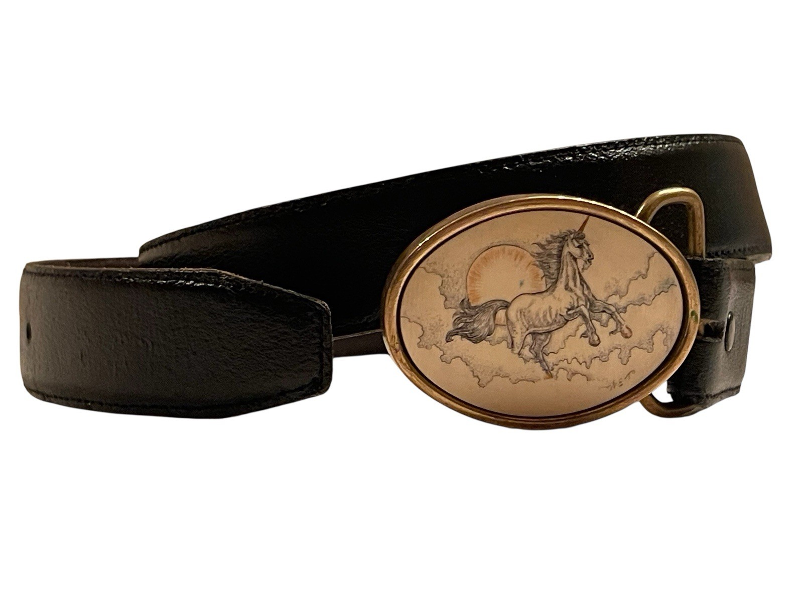 Vintage Basic Tool Supply Solid Brass Unicorn Belt - image 1