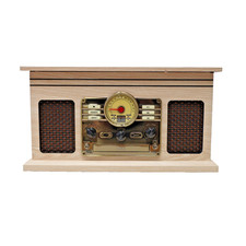 Victrola Quincy Wood Bluetooth Record Player 6in1 Natural VTA-200B-Natural Wood
