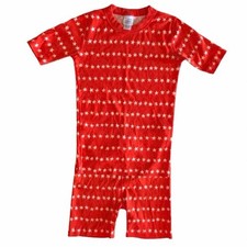 Hanna Andersson Boys Orange  White Star Pajama Set Size 12 Organic Cotton