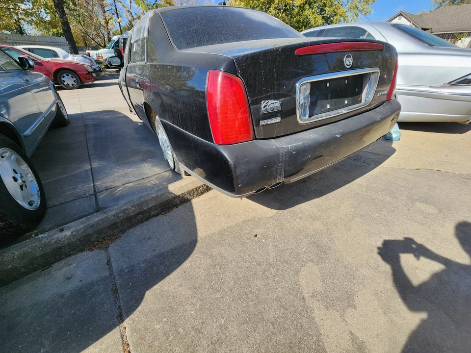 2000 2001 2002 2003 2004 2005 CADILLAC DEVILLE REAR BUMPER BLACK # 2 - Image 2 of 4