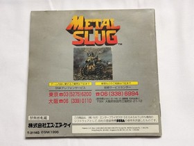 Metal Slug Sega Saturn SNK JAPAN NTSC-J w/Manual Tested Working Authentic
