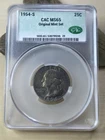 CAC MS65 1954 S Washington Quarter Original Mint Set Toner