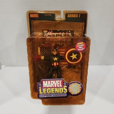 Toy Biz Marvel Legends Series 1 Captain America w Poster Sealed Action Figure