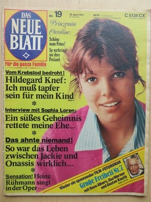 Das neue Blatt 19/1975, Hildegard Knef, Wencke Myhre, Fredy Breck, Sophia Loren