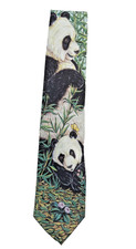 Nature Conservancy Pandas Tie - 100% Polyester Made in USA (c) 1994 Ralph Marlin