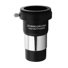 Barlow Lens 2X, Bysameyee 1.25 Inch Fully Multi-Coated Metal 2X
