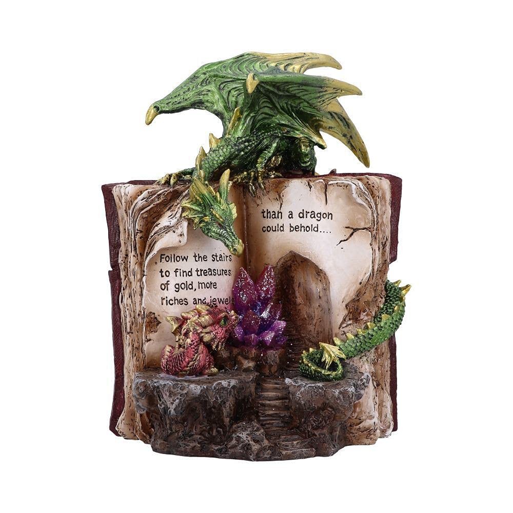 Drago Nemesis Now Hoard Finders con Libro e Cristallo - 20cm