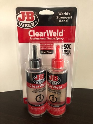 #ad JB Weld 50240H ClearWeld Professional Grade Epoxy in Clear $17.40