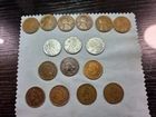 Lot Of 16: 6 Wheat Cent, 3 Steel And 7 Indian Head Cent Read desc 4 Dates & Mint
