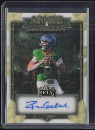 2026 Leaf Metal Armed &amp; Dangerous Super Prismatic Gold Dillon Gabriel /1 Auto RC